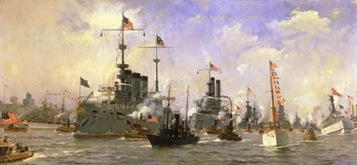 Naval Parade, Held in Honor of Commander George Dewey by Fred Pansing